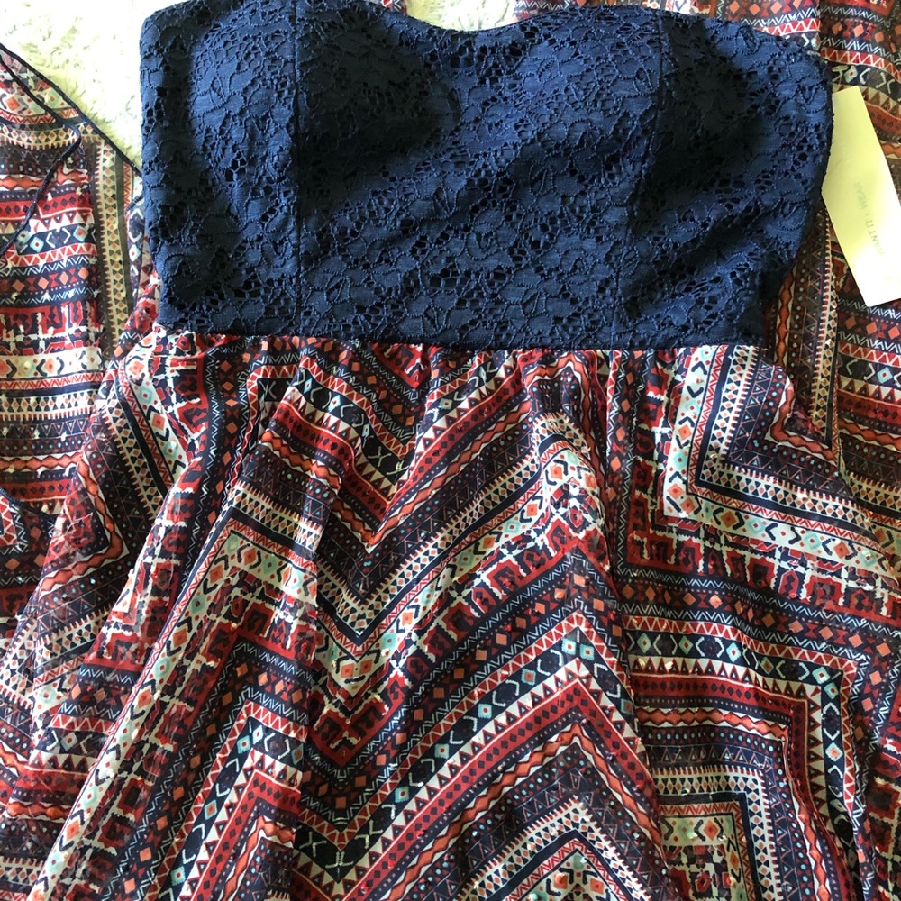 Almost Famous Handkerchief Strapless Dress Xl NWT